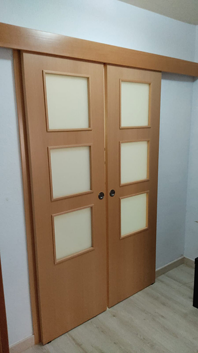 porta interior vidrera doble de faig